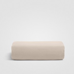 Crane Home | Calm Crinkled Comfort Fitted Sheet (Morning Fog) - 1 of 4