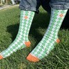 Lucky Four Leaf Clover Pattern Socks from the Sock Panda (Women's Sizes Adult Medium) - 2 of 3