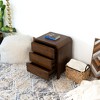 Gulches Rustic Style Nightstand with Single Drawer and Bottom Shelf Solid, Durable, 21.1"W x11.8"D x21.7"H - 3 of 4