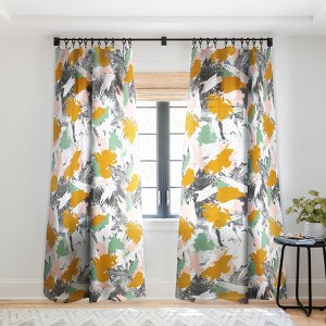 Marta Barragan Camarasa Marbled Abstract In The Colors Single Panel Sheer Window Curtain - Deny Designs - 1 of 4