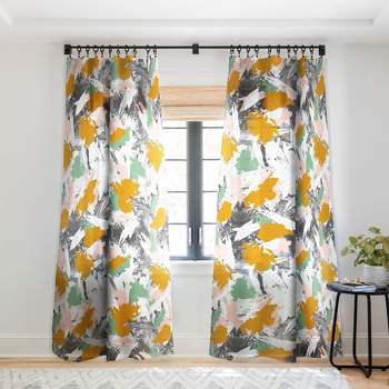 Marta Barragan Camarasa Marbled Abstract In The Colors Single Panel Sheer Window Curtain - Deny Designs