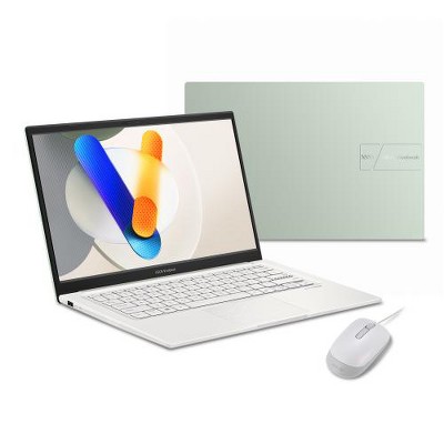 ASUS Vivobook 14" FHD Laptop Intel Core 5 120U 8GB RAM 512GB SSD Vanilla Basil with Wired Optical White Mouse