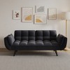 Living Room Sofa, 57" Sofa Couch With Two Armrests Throw Pillow, Tufted Seat Cushion,Comfortable Fit Sofa For Apartment Bedroom Small Space - 3 of 4