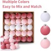 25 Pack Christmas Ball Ornaments, 3.15 Inch Flocked Plastic Balls Xmas Hanging Decorations for Xmas Tree Home Holiday Party Christmas Ornaments - 2 of 4