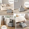 StorageBud Storage Ottoman for Bedroom End of Bed, Faux Leather Storage Bench, Large Storage Ottoman Bench, Entryway Bench with Storage - 4 of 4