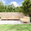 vidaXL Patio Lounge Set - 6 Piece Outdoor Furniture Sunlounger - Pine Wood - Modular Design for Garden, Deck, Terrace - 2 of 4