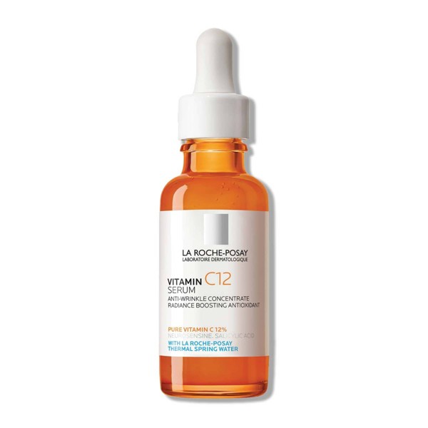 La Roche Posay Serum Facial con Vitamina C Pura, con Ácido Salicílico y Neurosensine, Serum Antiedad para piel sensible - Tamaño viaje - 1.01 fl oz
