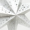 SEVOBAL Tree Ornaments Handmade Paper Star Decor, 60cm Festive Hanging Ornament for Christmas and Winter Celebrations, White, 24.6"*2"*24.6" - 4 of 4