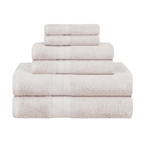 4 Piece Bath Towel Set, Rayon From Bamboo And Cotton, Plush And