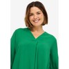 ellos Women's Plus Size Long Sleeve Inverted Pleat Tunic - 4 of 4