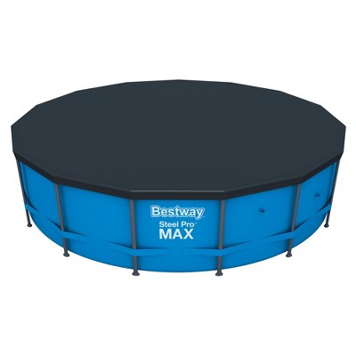 Bestway Flowclear 15 Foot Round Above Ground Swimming Pool Debris Cover (Pool Not Included) for Steel Pro MAXTM Pools, Black
