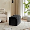 Ottoman Storage Bench With Arch Hollow,Pet Supplies Corduroy Bench,Upholstered Bench For The Living Room,Entryway And Bedroom-Cuddlewood - 2 of 4