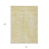 Wheat Gold And Ivory Geometric Washable Indoor Outdoor Area Rug - 3 of 4