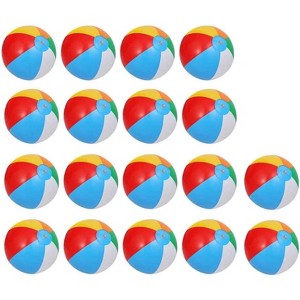 18-Pack Rainbow Inflatable Beach Balls, 7.9-Inch Pool Toys for Kids, Summer Beach & Water Games, Party Supplies for Pool, Beach & Outdoor Fun - 1 of 4