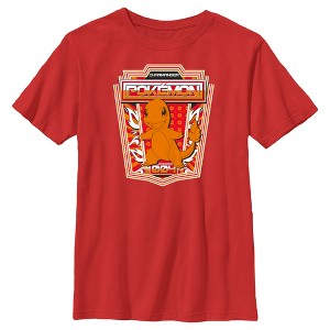Boy's Pokemon Charmander Metallic Badge T-Shirt - 1 of 4