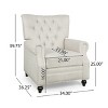 GDFStudio Welch Contemporary Tufted Pushback Recliner with Nailhead Accents - 3 of 4