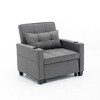 TiramisuBest Futon Chair Bed Convertible Chair 3-in-1 Pull Out Sleeper Chair Beds with USB Ports, Modular Sectional Sofa with Storage, Sideb - 2 of 4