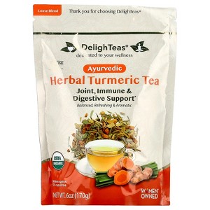 DelighTeas Ayurvedic Herbal Turmeric Tea, Caffeine Free, 6 oz (170 g) - 1 of 2