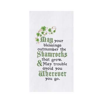 C&F Home May Your Blessings Outnumber The Shamrocks St. Patrick's Day Flour Sack Kitchen Towel