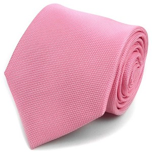 Men's Solid Color Microfiber Poly Woven 3.25 Inch Wide And 57 Inch Long Necktie - 1 of 4