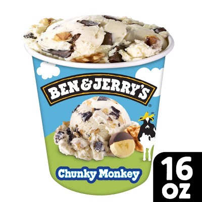 Ben & Jerry's Chunky Monkey Banana Ice Cream - 16oz : Target