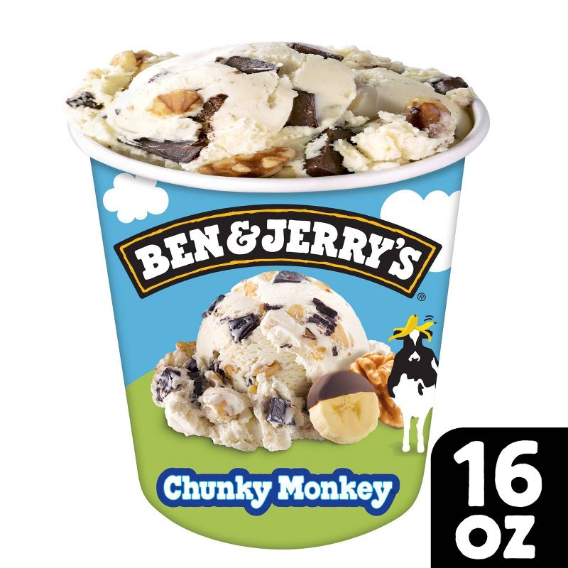 Ben &#38; Jerry&#39;s Chunky Monkey Banana Ice Cream - 16oz, 1 of 13
