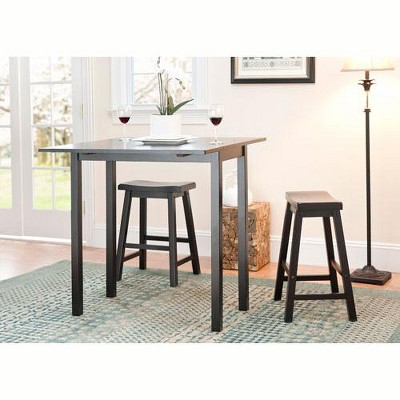 Espresso Malaysian Oak 3-Piece Square Pub Set