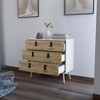 QingMoon Simple 3-Drawer Dresser, with Hairpin Legs and Metal Handle Home Organization Storage for Living Room and Hallway - 2 of 4