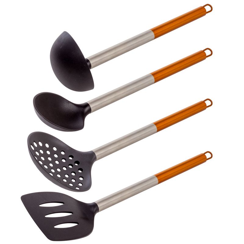 Lexi Home 4-Piece Nylon Kitchen Tool Set with Steel Handles, 2 of 4
