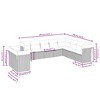 vidaXL Patio Sofa Set Gray PE Rattan Large UV-resistant materials - 3 of 4