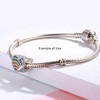 Heart Charm for Women European Bracelet Bead Sterling Silver Rainbow CZ Ginger Lyne Collection - 4 of 4