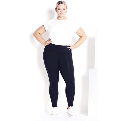 Plus Size Supima® High Rise Petite Length Navy Legging