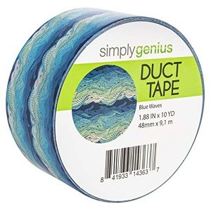 Bright Creations Art & Craft Duct Tape, Craft Supplies for Kids & Adults, Colored Tape, 1.88 in x 10 yards (Blue Waves, Single roll) - 1 of 4