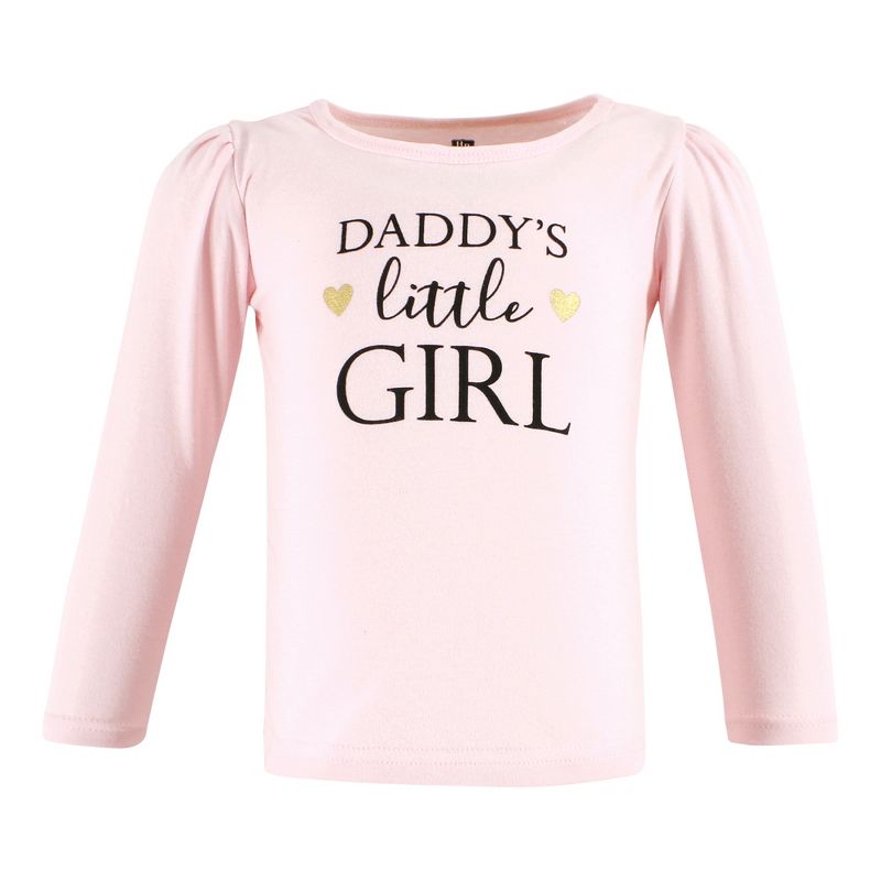 Hudson Baby Infant Girl Long Sleeve T-Shirts, Girl Daddy, 5 of 6