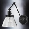 Urban Ambiance Luxury Traditional Wall Light,  14.375"H x 8"W,  Midnight Black Finish, UHP3331 - 3 of 4