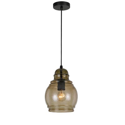Cal Lighting 60W Teramo RippLED Glass Pendant (Edison Bulb Not included)