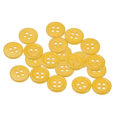 Unique Bargains Sewing Resin Round Flat 4-Hole Replacement Craft Buttons 20 Pcs