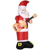 Outsunny 62.25" Inflatable Christmas Guitar-playing Santa Claus with Musical Notes Beard, Blow-Up Outdoor LED Yard Display for Lawn Garden Party - 4 of 4