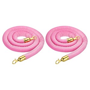 Unique Bargains Theater Adjustable Velvet Stanchion Rope with Snap Hooks 2 Pcs - 1 of 4