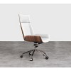 Tree City- High Back Executive Office Chair with Walnut Bent Wood Back and Faux Leather Seat – Swivel & Rolling Base - 2 of 4