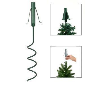 Gardenised Christmas Tree Topper Holder Twist-In and Sturdy Metal Support Rod for Seasonal Treetop Ornaments - 1 of 4