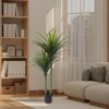 Artificial Dracaena Tree 5FT, Tall Fake Plants for Indoor Outdoor Decor, Large Faux Tree with Pot for Home Office Living Room Decor - 2 of 4