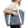 Pavilion Gift Company - Arctic - 19" x 13" Frayed Canvas Handbag - Handbags - 4 of 4