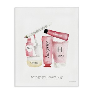 Stupell Industries Inspirational Words Fashion Cosmetics Things Cant Buy Quote Canvas Art, 16" x 20" - 1 of 4