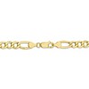 Black Bow Jewelry Men's 7.3mm 10k Yellow Gold Hollow Figaro Chain Necklace - 4 of 4