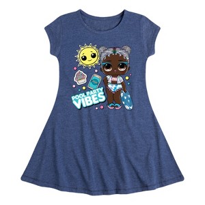 Girls' - LOL Surprise! - Pool Party Vibes Fit & Flair Cap Sleeve Dress - 1 of 2