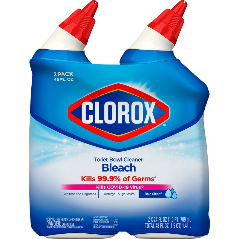 Clorox Rain Clean Toilet Bowl Cleaner with Bleach - 24oz/2ct, 3 of 14