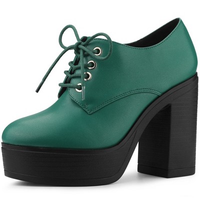 Allegra K Women's Platform High Chunky Heel Ankle Booties