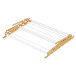 Whitmor Wood Drying Rack: Collapsible Clothes Dryer, Multicolored, 29.5" Width, 32 lb Capacity, No Tools Assembly - 1 of 4