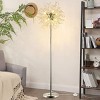 Silver Metal Novelty Floor Lamp Fairy Lights, Sputnik Firework Floor Lamp, 8-Head Modern Crystal Floor Lamp-The Pop Home - 3 of 4